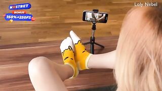 I decided to make a footjob video, and it’s exclusive content