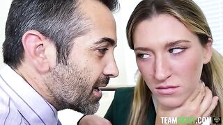 The principal called the teacher and student to his office for a private talk