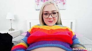 A young girl is asking her stepfather to make a gift for her