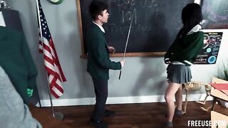 An actress playing a whore is getting fucked in a vulgar style