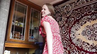 A hot blondie is always sexy and hot in the village