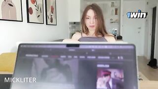 A man was distracted from work and fucked a young woman hard