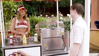 A sexy blondie gets fucked deeper, showcasing sensual passion