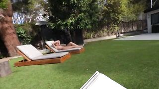 A summer house lawn is the best place to fuck!