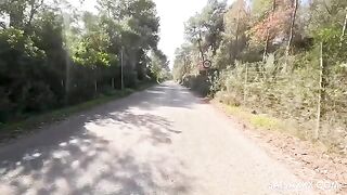 The Amazon girl saddled a guy and fucked with him in nature