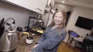 Instead of coffee in the morning, better solution with a hot girl