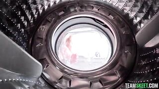 A girl was helped with vibration from a malfunctioning washing machine