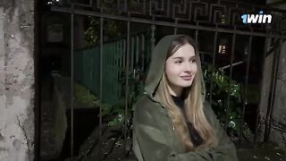 The girl caught a robber and he rewarded her with passion