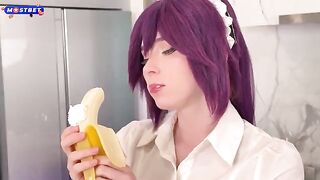 She’s an anime girl, so she gets fucked like one in this steamy scene