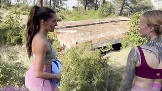 A girl took her girlfriend to the woods for a passionate hike and more