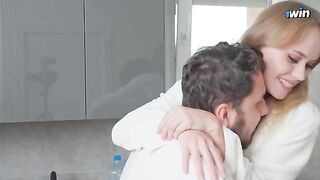 The plumber fixed the leak and received a passionate reward