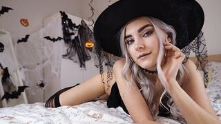 A cute witch waiting for the magic of sex