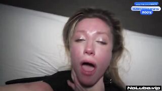 A beautiful woman is crying while being used as a sex toy