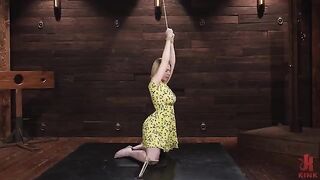 The sweet torture of the girl with a vibrator in BDSM style