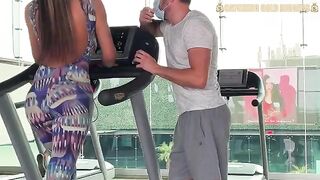 A Colombian girl with a bubble butt was picked up at the gym for sex