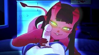 A hot girl is fucking with a guy who is possessed by a Horny Witch