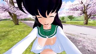 Hot sex with Kagome, the passionate anime star