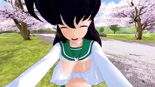 Hot sex with Kagome, the passionate anime star