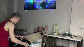A cute baby had sex with two guys at a party, it was amazing