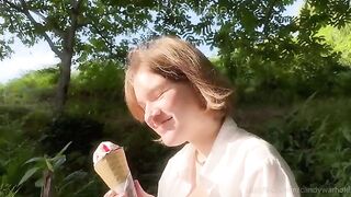 Don't lick the ice cream, suck my dick instead, a naughty prank
