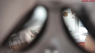 A blonde with big natural boobs got fucked doggy style by a stranger