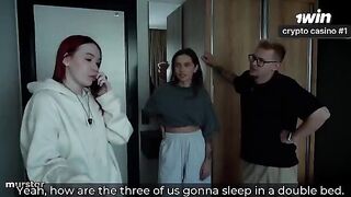 My girlfriend gets fucked while I calm down jerking