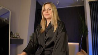 My hot stepmom surprised me under the robe in a steamy scene