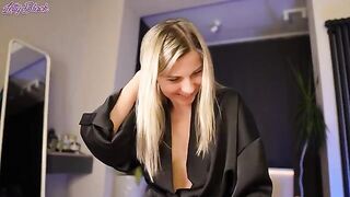My hot stepmom surprised me under the robe in a steamy scene