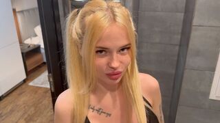 The pretty girl is talking about sex with her stepbrother in this hot video