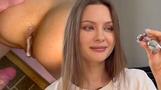 The girl experienced anal sex for the first time with a toy