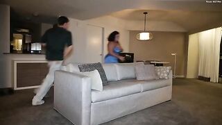 Black girl with big tits likes to be slapped and squeezed hard