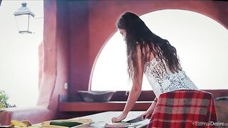 Masturbation can bring a girl to such a strong orgasm that her legs give way