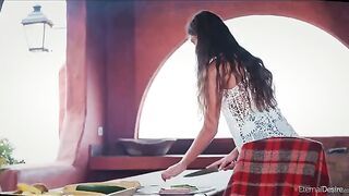 Masturbation can bring a girl to such a strong orgasm that her legs give way