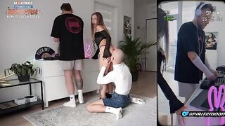 A cute girl danced at the party and met someone special