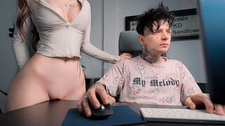 The girl was very missed her boyfriend's cock and got it