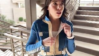 A sexy woman is waiting for cum on her lips, no holding back
