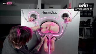 I like it when a girl has metal on her hands and rubber in her pussy
