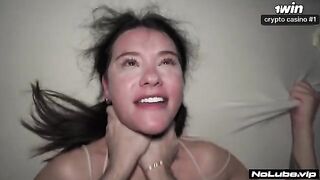 A cute 18-year-old girl got soaked after intense, hard sex