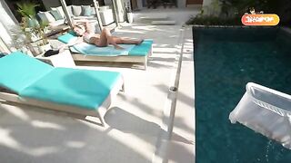 A woman is getting fucked by her husband on the floor