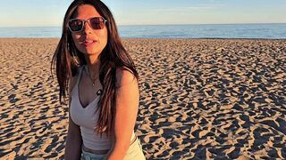 An empty beach isn't exactly the place for intimate moments