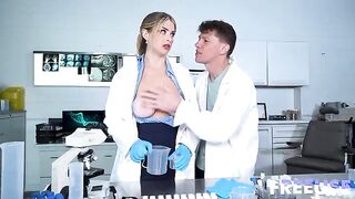 Submissive blonde is fucked roughly in doggystyle position on cam