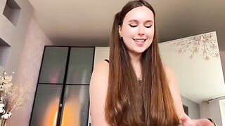A sexy girl in stockings fucks her boyfriend, making him cum inside a condom