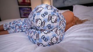 Step mom helps step son with his early morning arousal