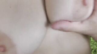 Busty blonde in tight ass hole, huge load in mouth