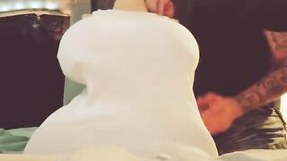 The guy almost screamed when I milked him dry