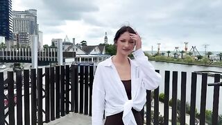 A young beautiful Russian girl sent an SOS signal from the bikini atoll