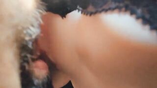 A guy was hungry for pussy, so he started with what he had