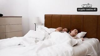 A girl is having a passionate threesome sex with her stepmom and guy