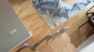 A cute 18-year-old girl relaxes with a vibrator and fucks in POV