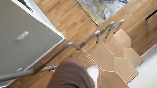 A cute 18-year-old girl relaxes with a vibrator and fucks in POV